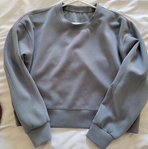 CRZ Yoga Soft Aura Cropped Sweatshirt – Blue Grey – Size S
